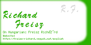 richard freisz business card